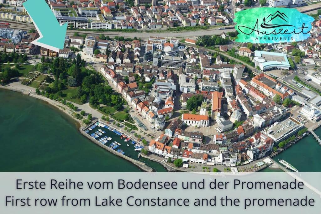 Auszeit Apartment Sunshine Am Uferpark - Nur 100 M Bis Zum Bodensee, Direkt Am Bodenseeradweg, 2 Schlafzimmer, 2 Sonnige Dachterrassen, Schnelles Wlan, Kostenloser Tiefgaragenstellplatz, Fur Bis Zu 4 Personen フリードリヒスハーフェン エクステリア 写真